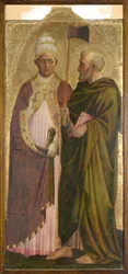 Ein Papst (St. Gregor) und St. Matthias, ca. 1428-29